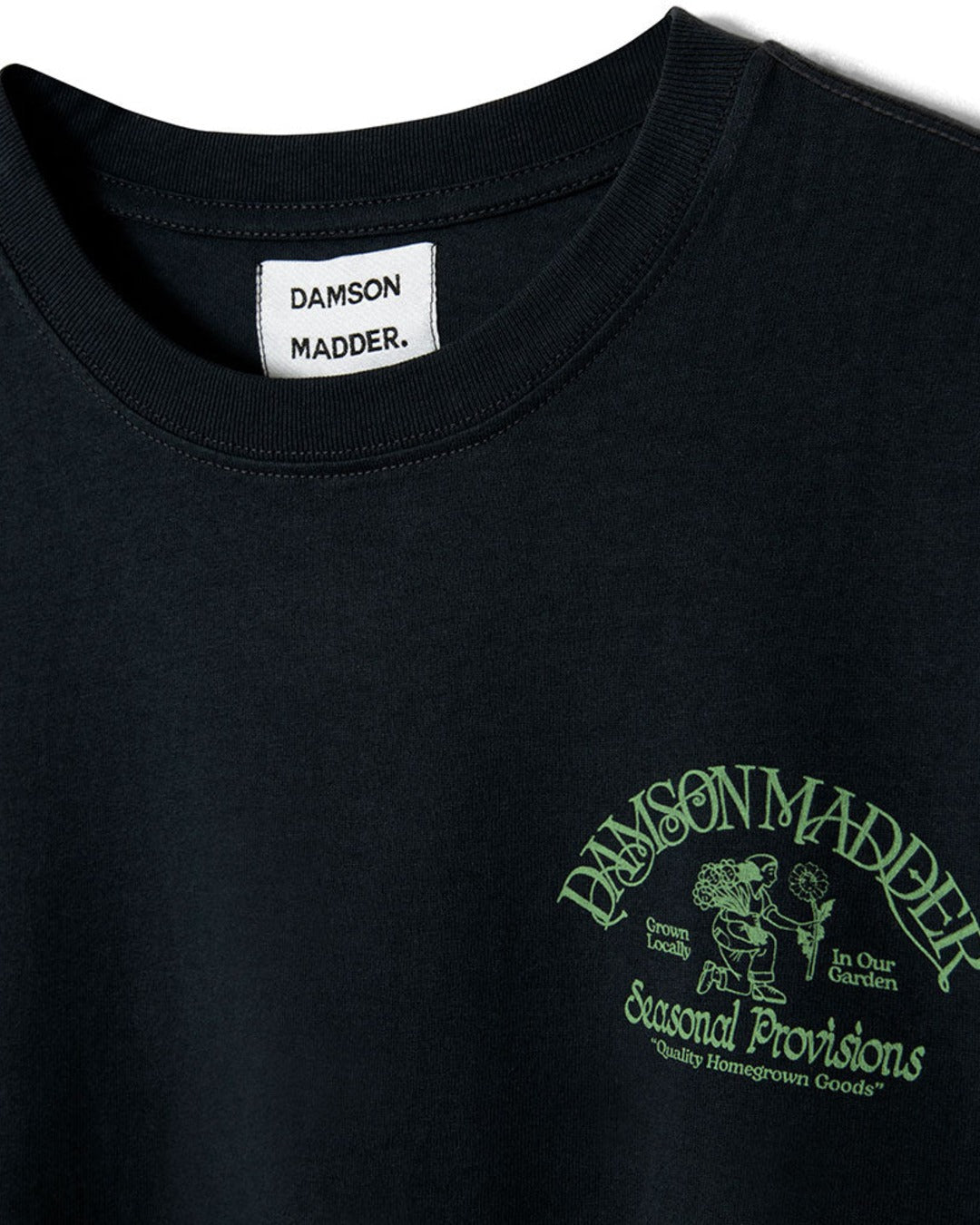 Damson Madder - "Grown In The Garden" T-shirt - Charcoal
