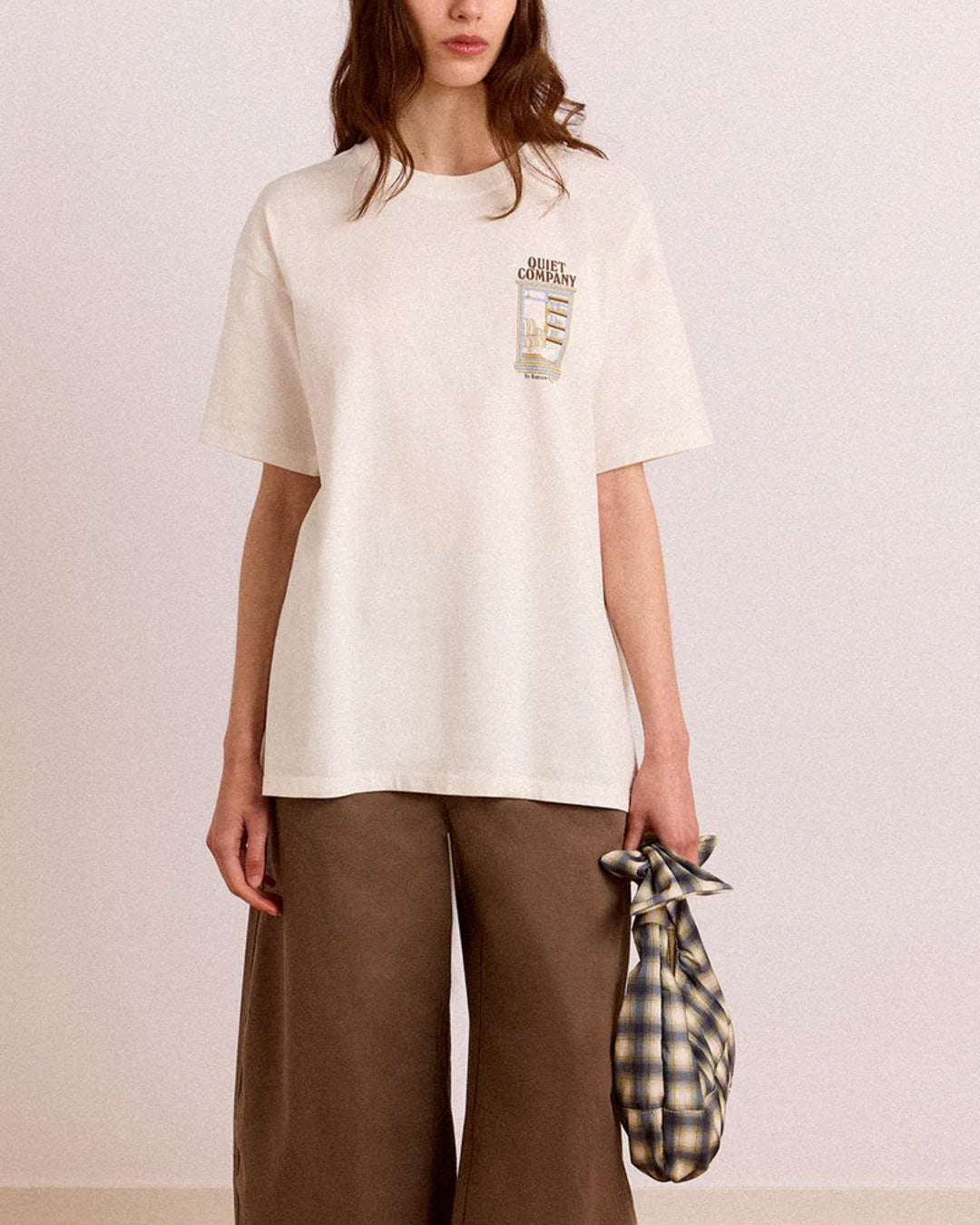Damson Madder - Quiet Company T-shirt - Ecru