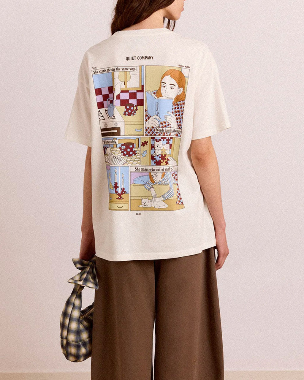 Damson Madder - Quiet Company T-shirt - Ecru