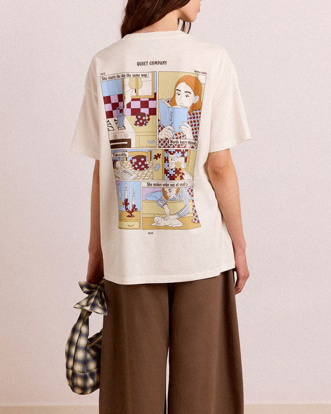 Damson Madder - Quiet Company T-shirt - Ecru