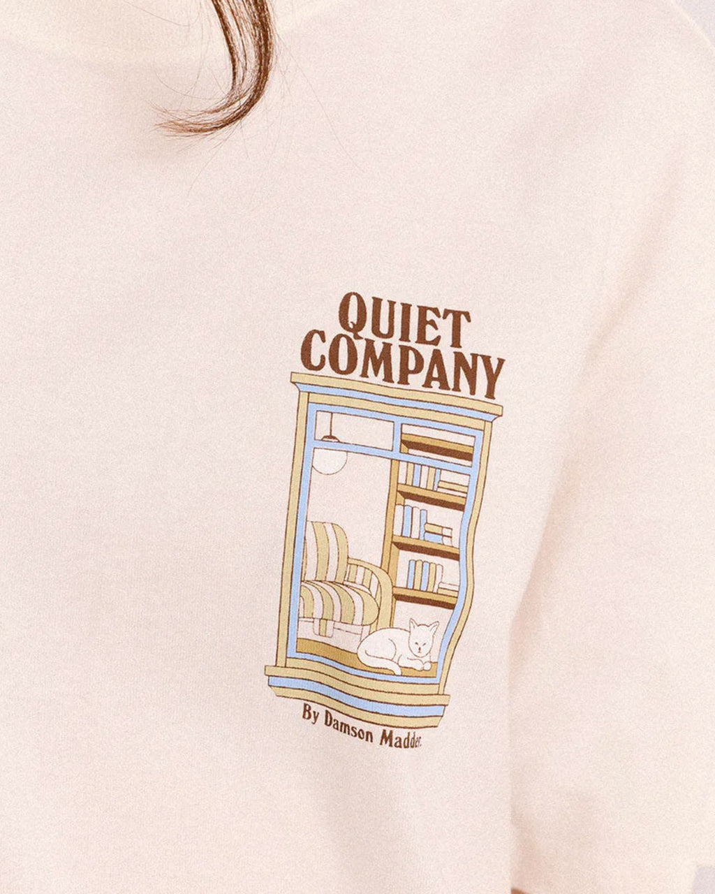 Damson Madder - Quiet Company T-shirt - Ecru