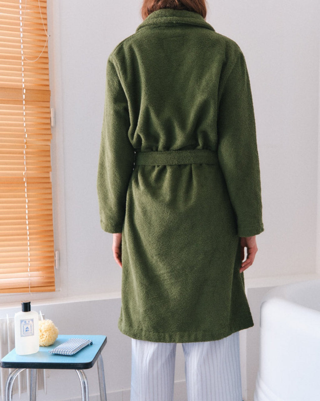 Merci - Terry Cloth Bathrobe - Khaki Ombre