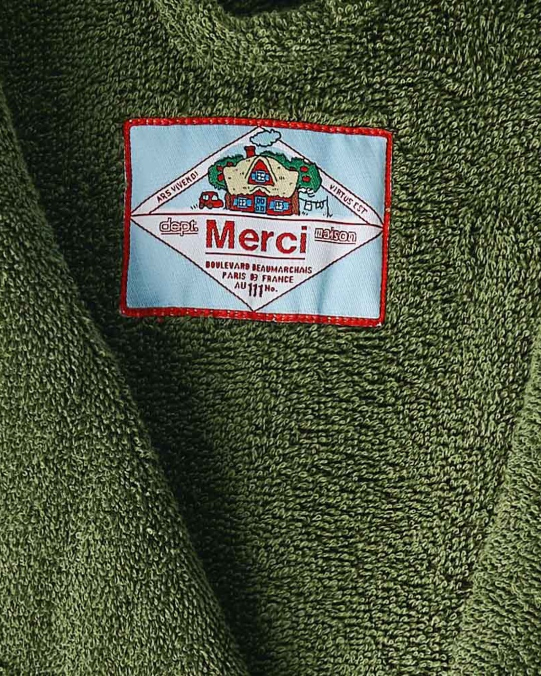 Merci - Terry Cloth Bathrobe - Khaki Ombre