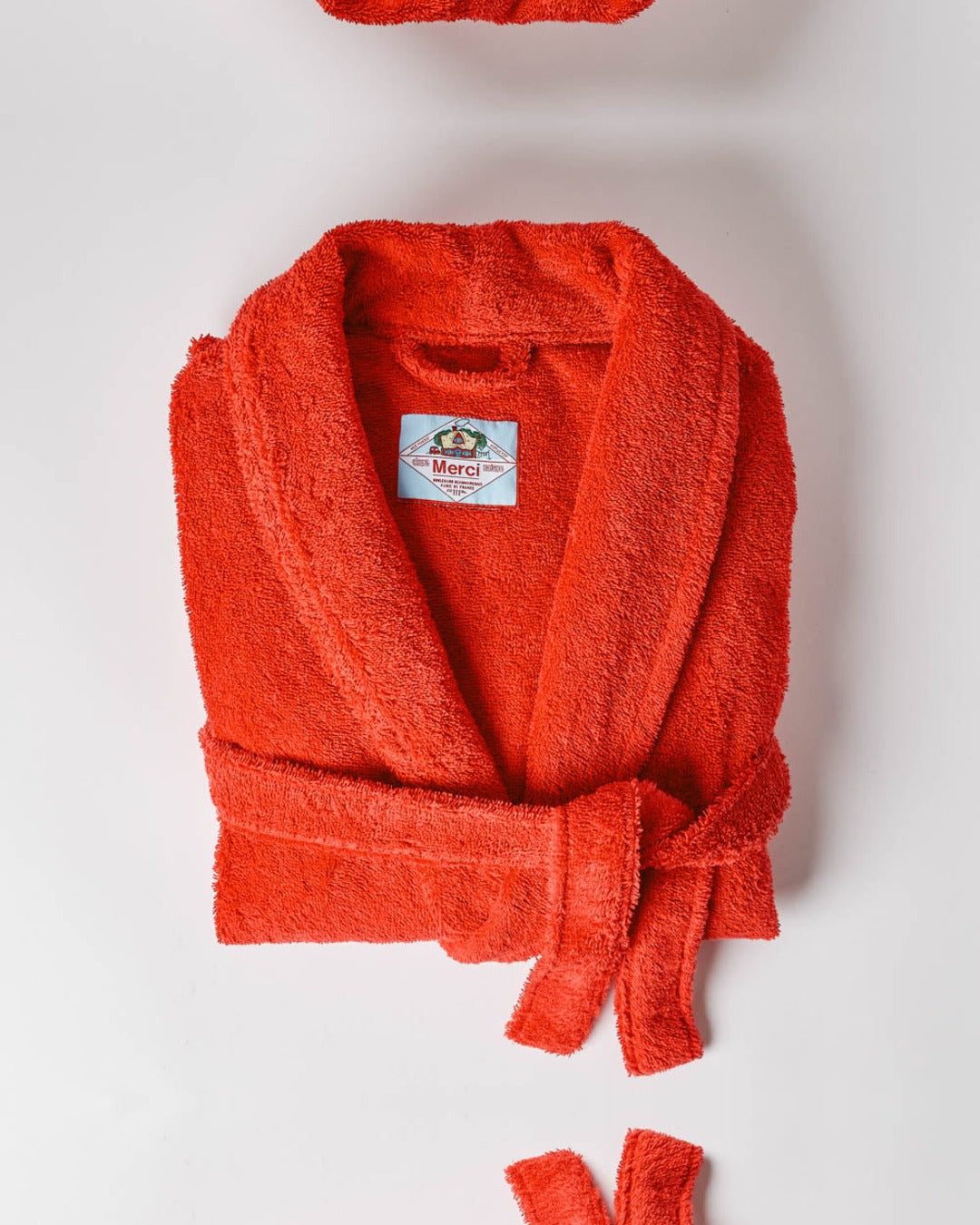 Merci - Terry Cloth Bathrobe - Red Soir