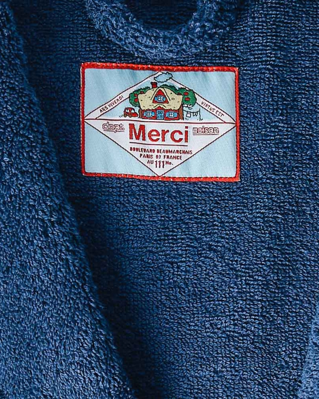 Merci - Terry Cloth Bathrobe - Blue Night