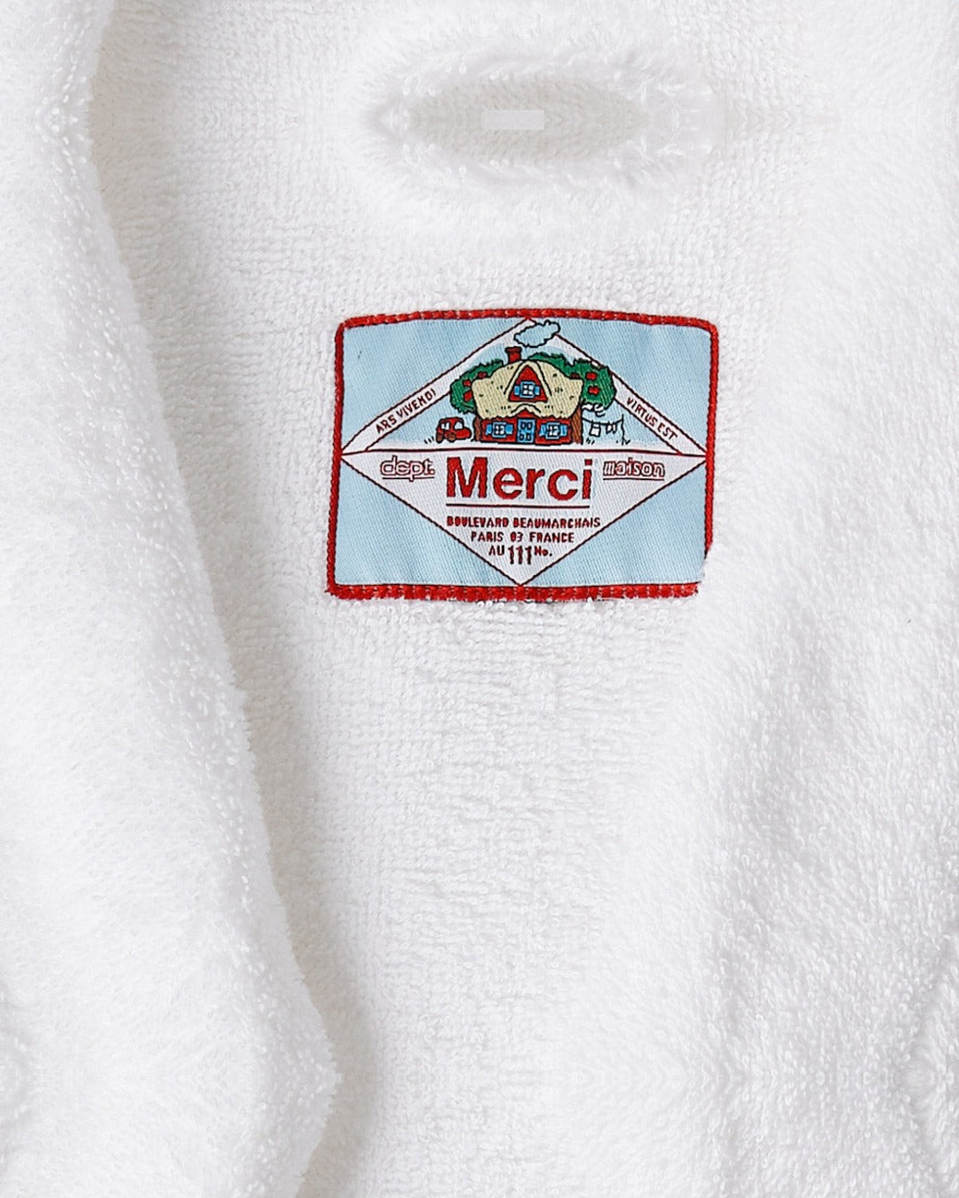 Merci - Peignoir En Éponge - Blanc Brume