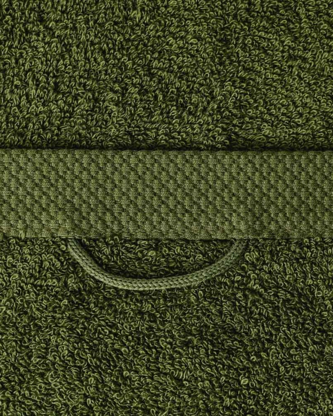 Merci - Serviette De Bain En Éponge - Kaki Ombre