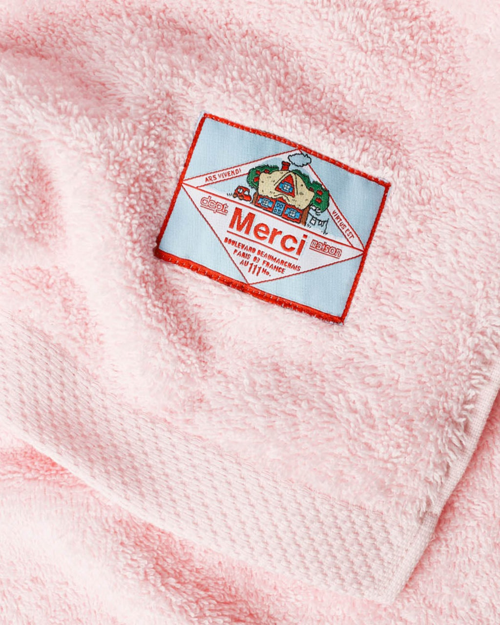 Merci - Serviette De Bain En Éponge - Rose Aube