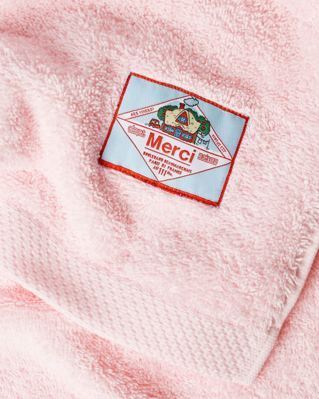 Merci - Serviette De Bain En Éponge - Rose Aube