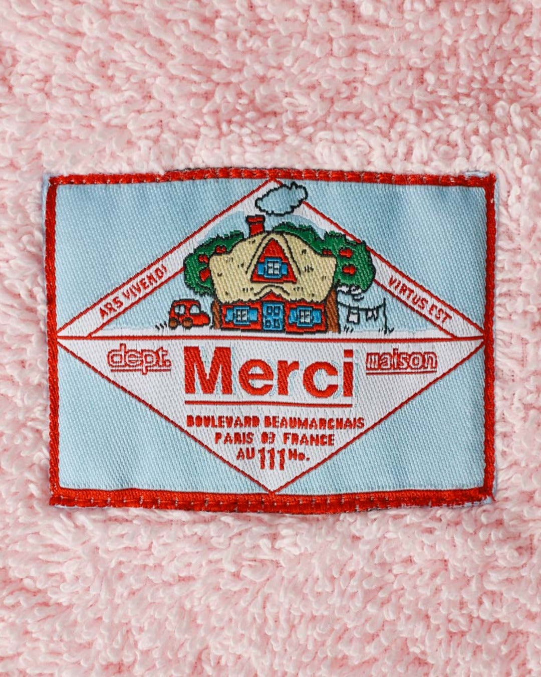Merci - Serviette De Bain En Éponge - Rose Aube