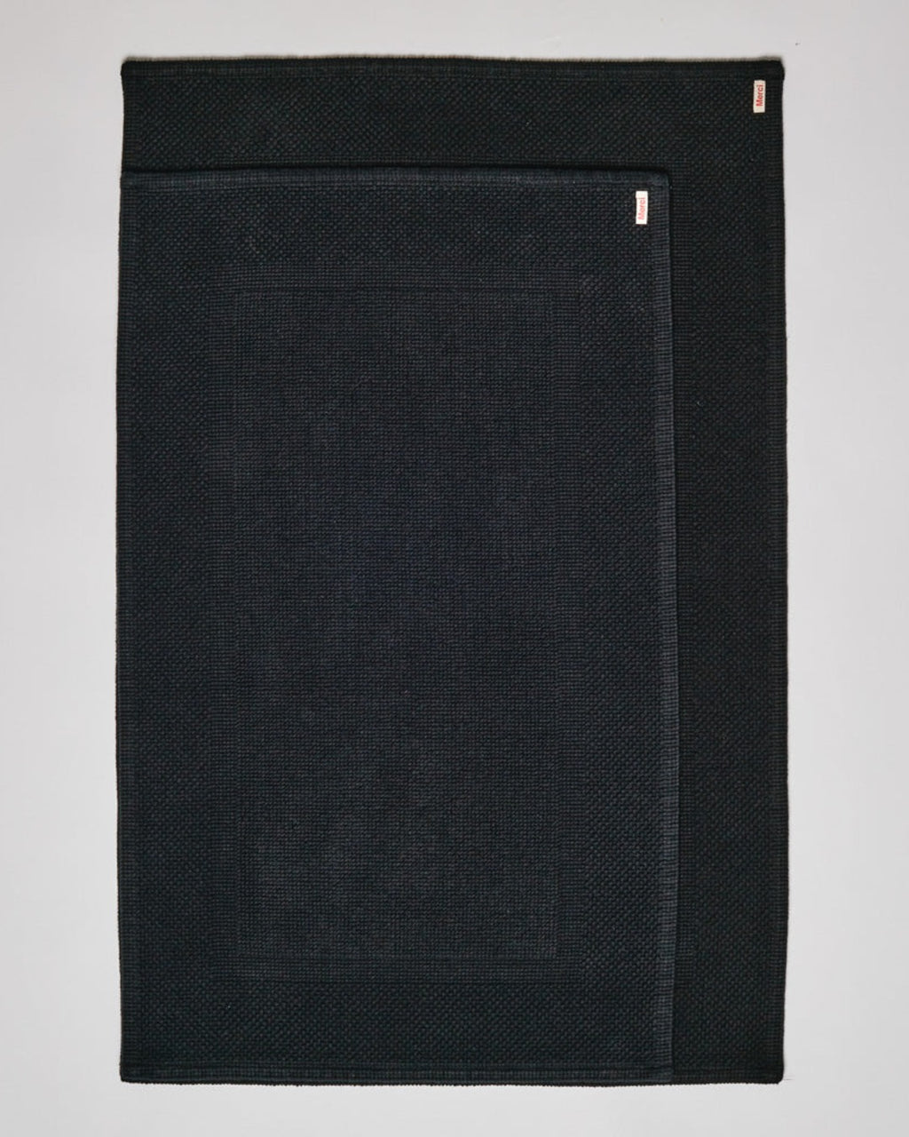 Merci - Tapis De Bain En Coton - Noir Minuit