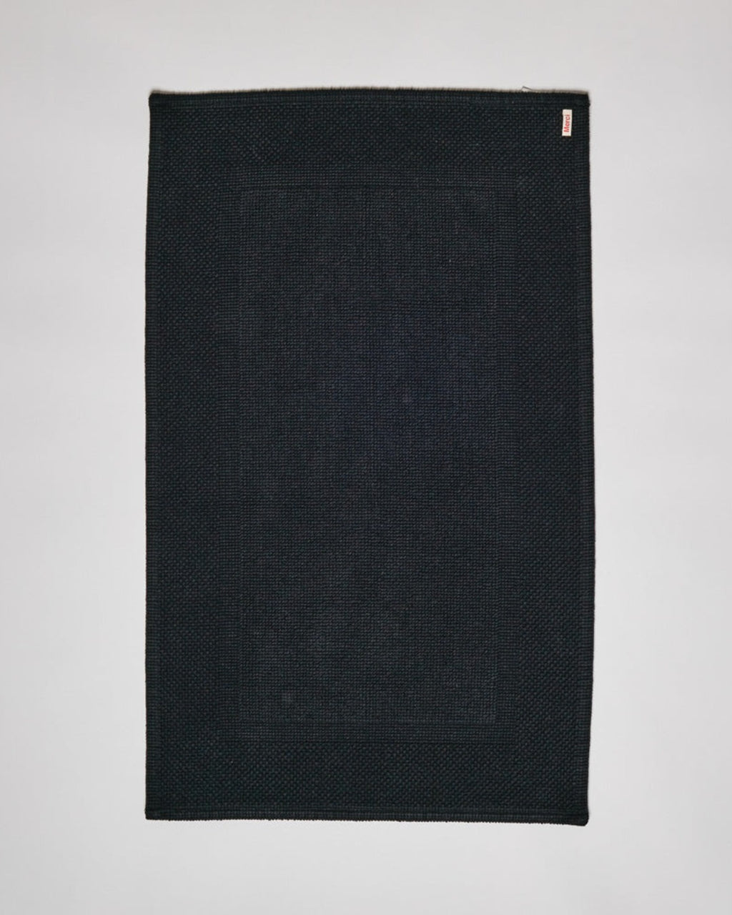 Merci - Tapis De Bain En Coton - Noir Minuit