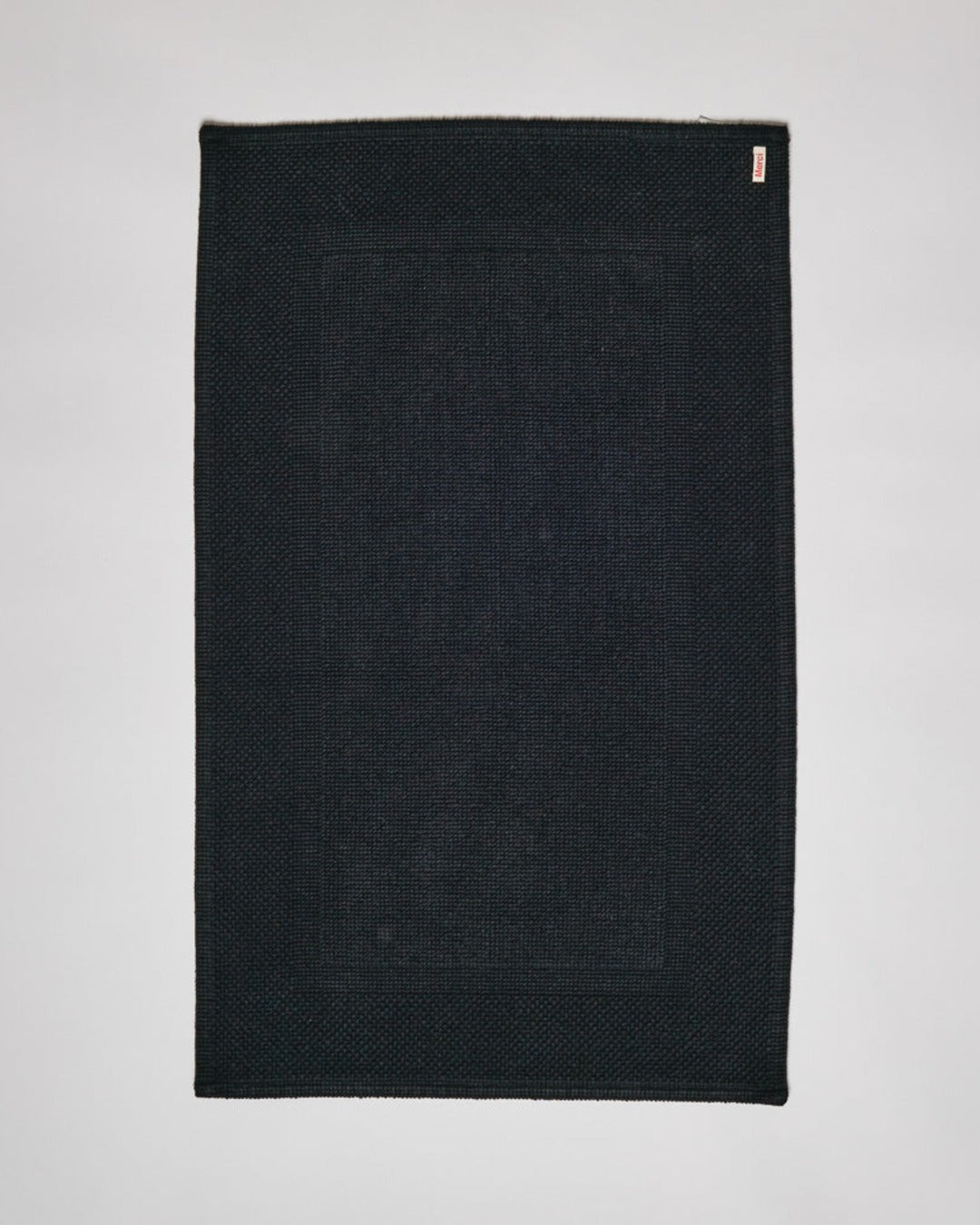 Merci - Tapis De Bain En Coton - Noir Minuit