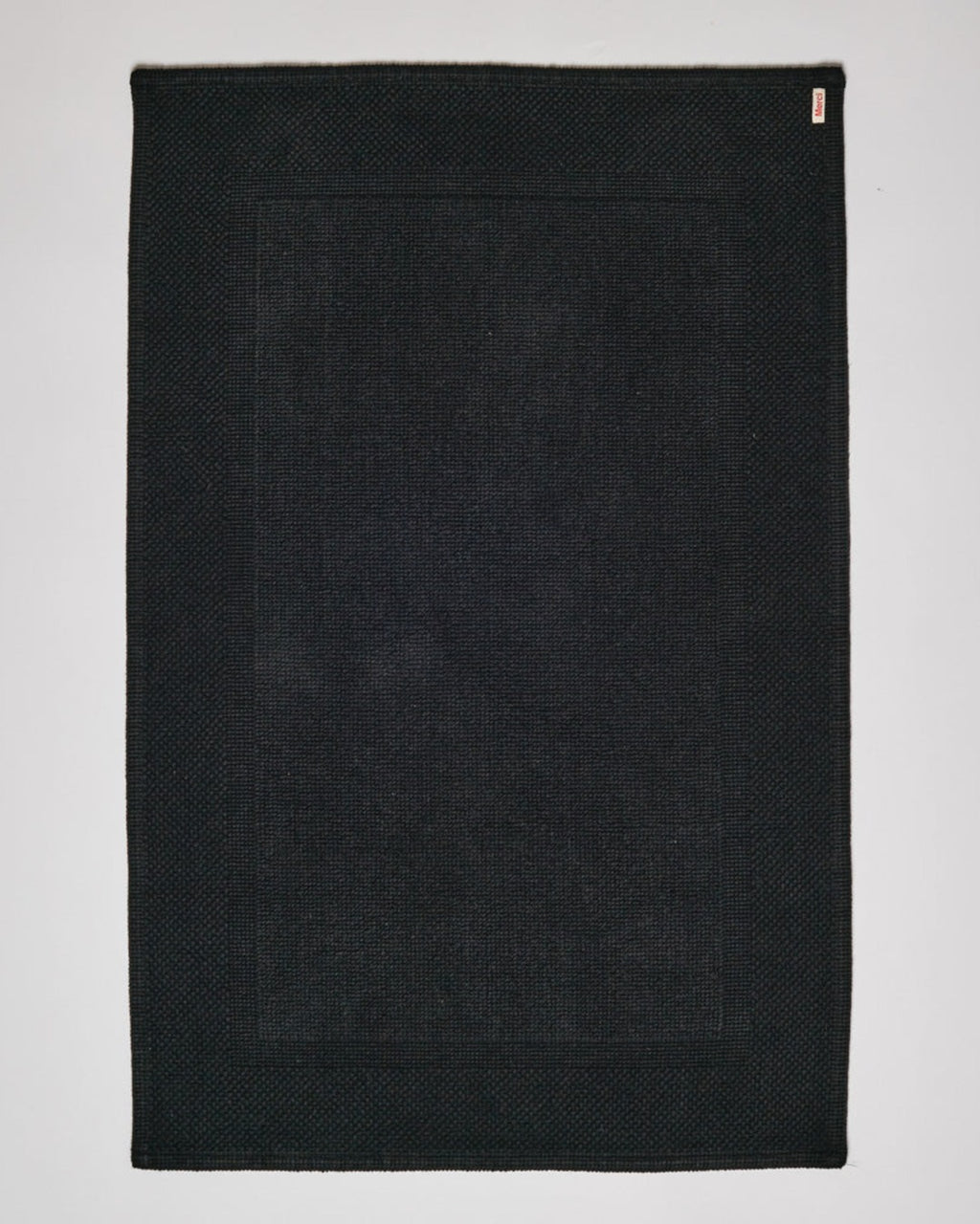 Merci - Tapis De Bain En Coton - Noir Minuit
