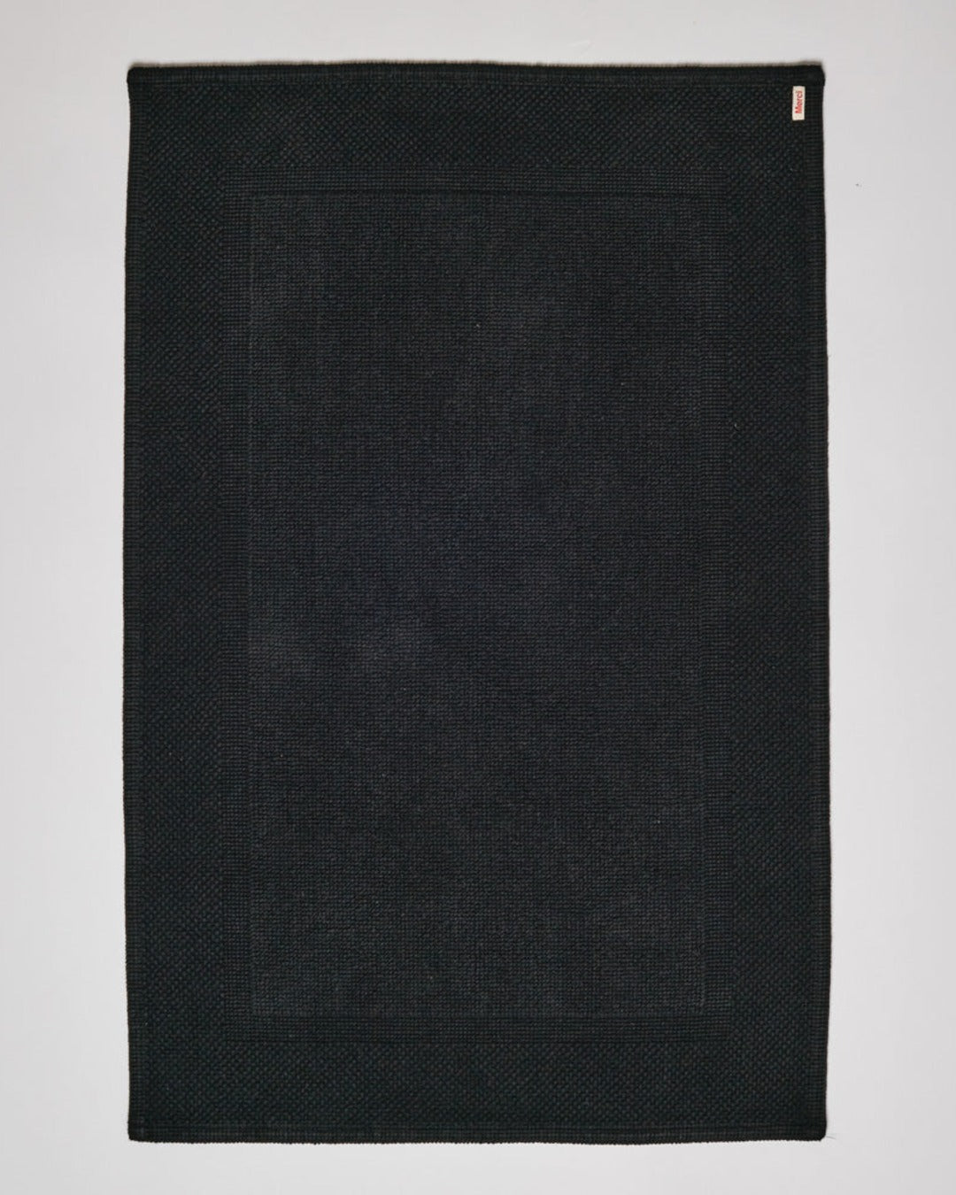 Merci - Tapis De Bain En Coton - Noir Minuit