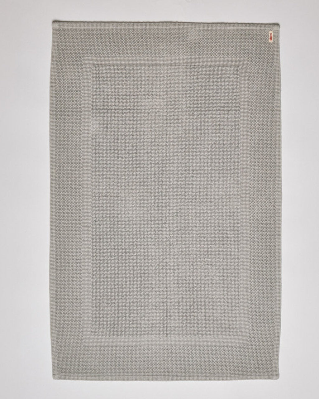 Merci - Tapis De Bain En Coton - Gris Nébuleux