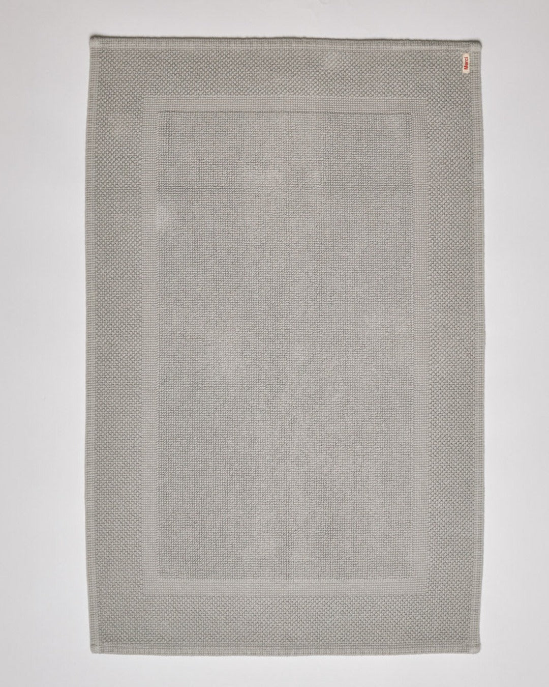 Merci - Tapis De Bain En Coton - Gris Nébuleux