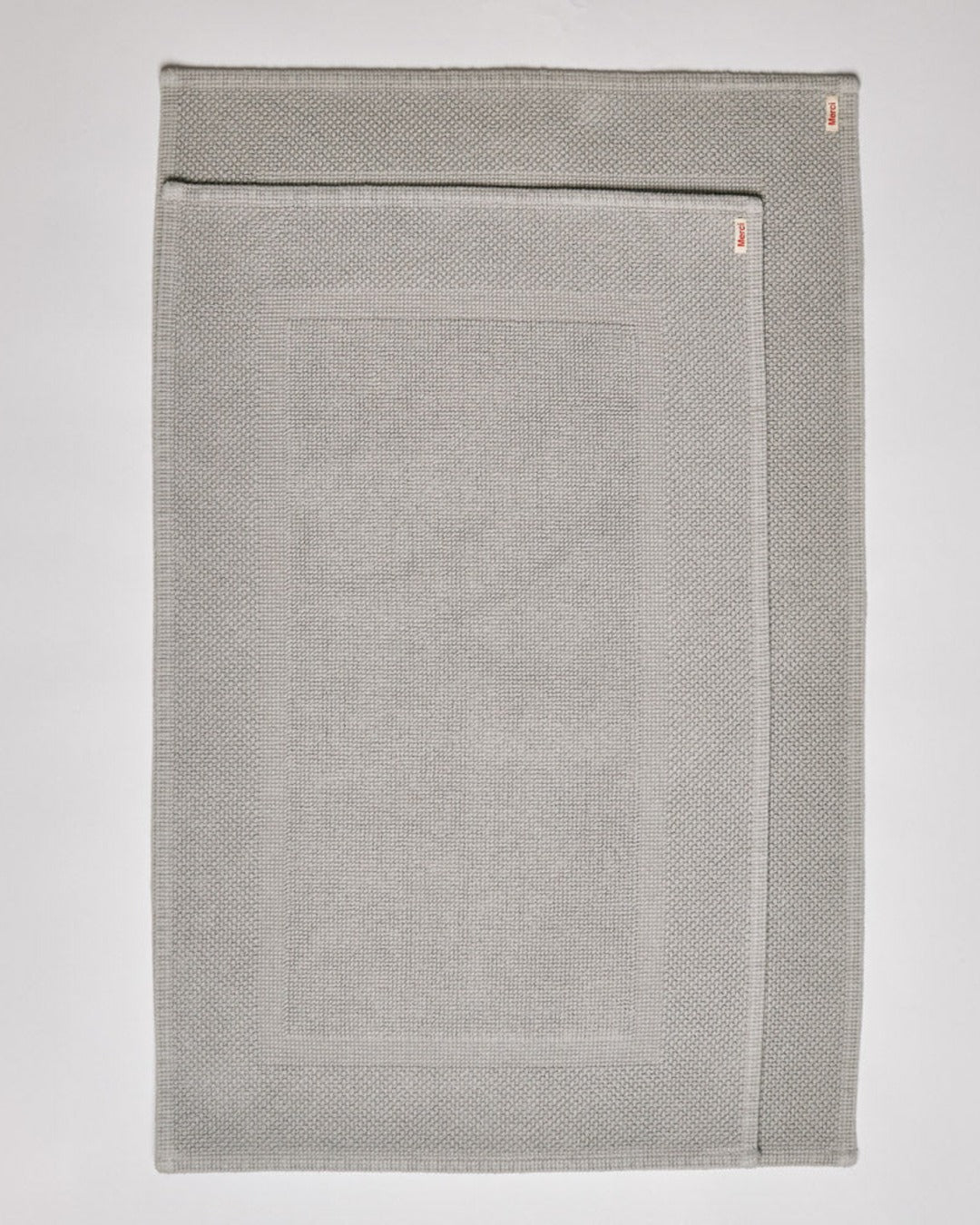 Merci - Tapis De Bain En Coton - Gris Nébuleux