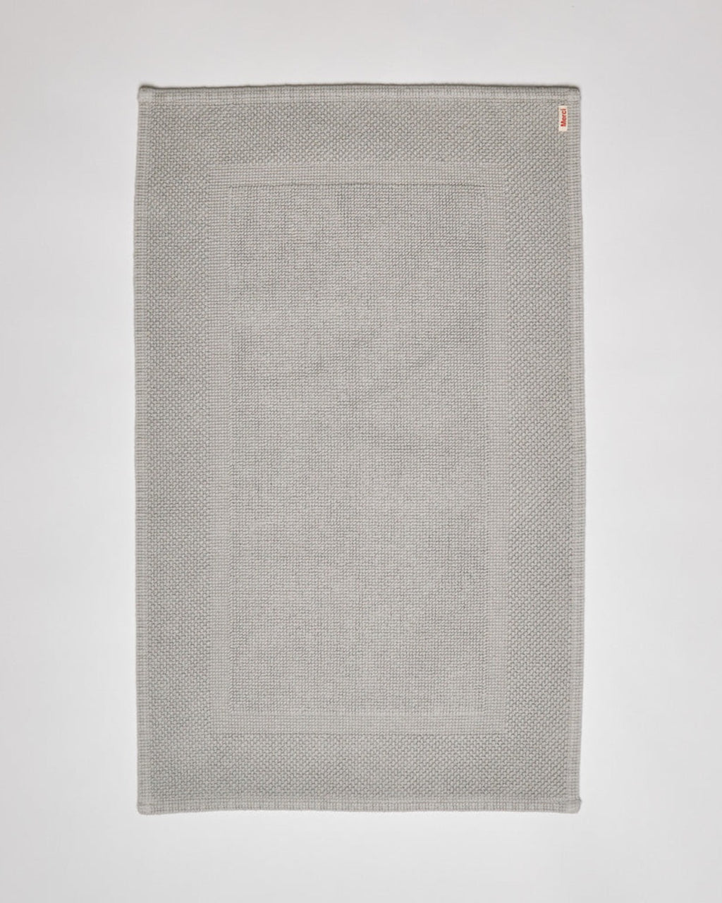 Merci - Tapis De Bain En Coton - Gris Nébuleux