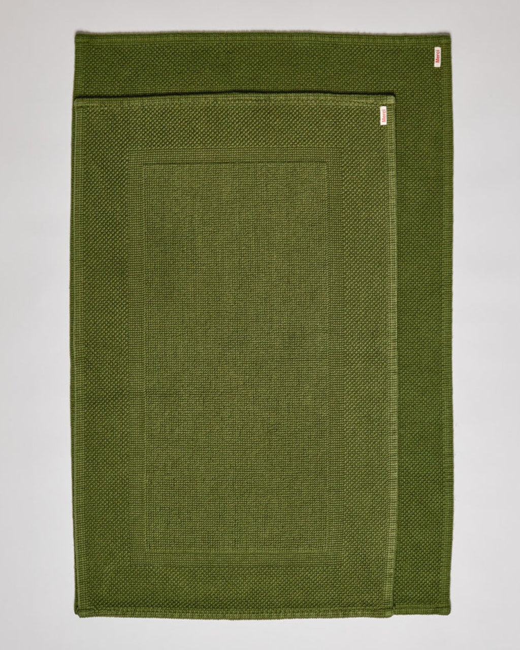 Merci - Tapis De Bain En Coton - Kaki Ombre