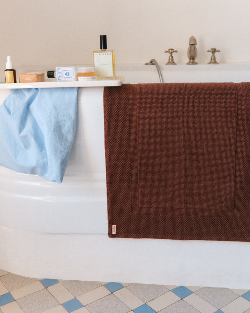 Merci - Tapis De Bain En Coton - Brun Sépia