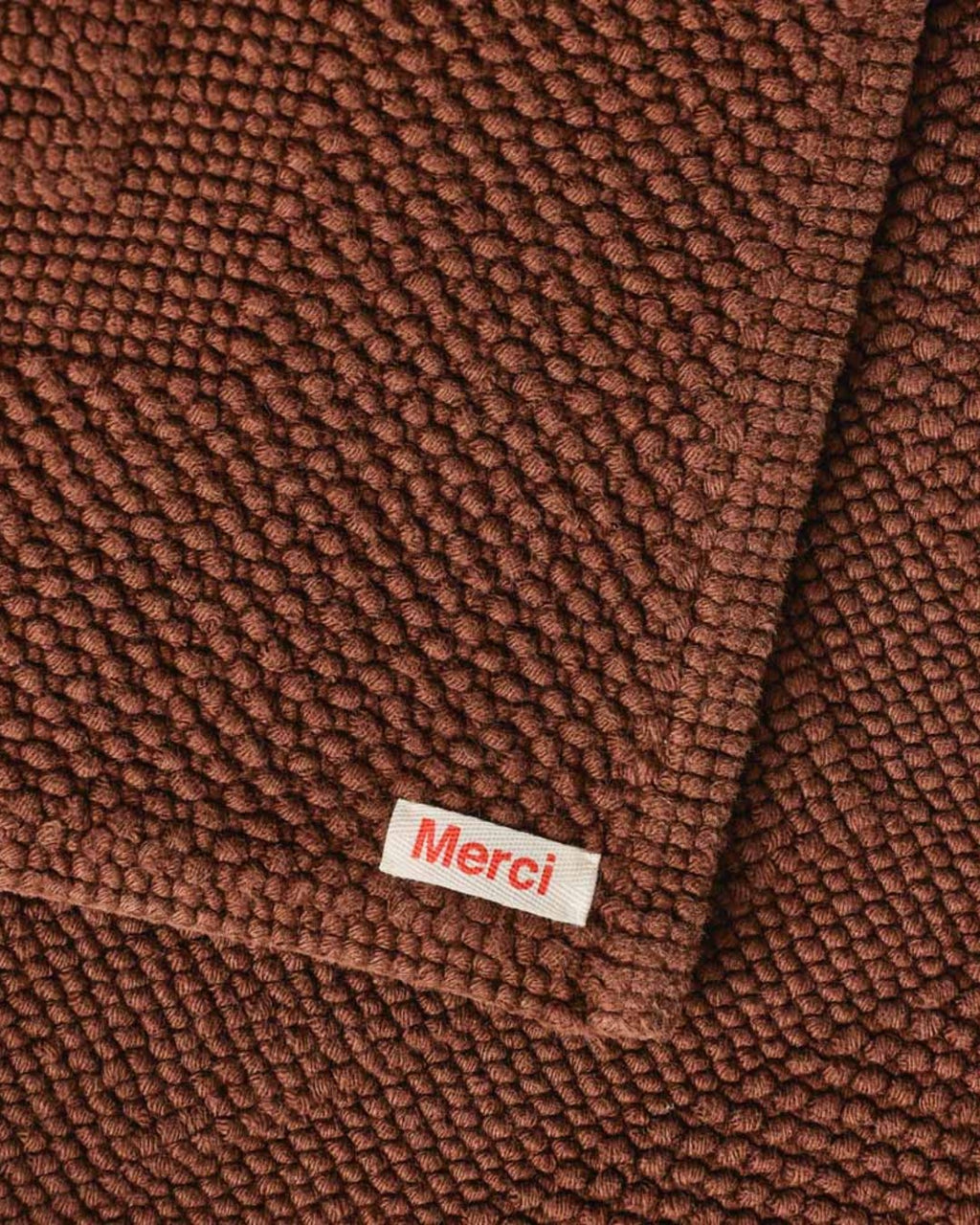 Merci - Tapis De Bain En Coton - Brun Sépia