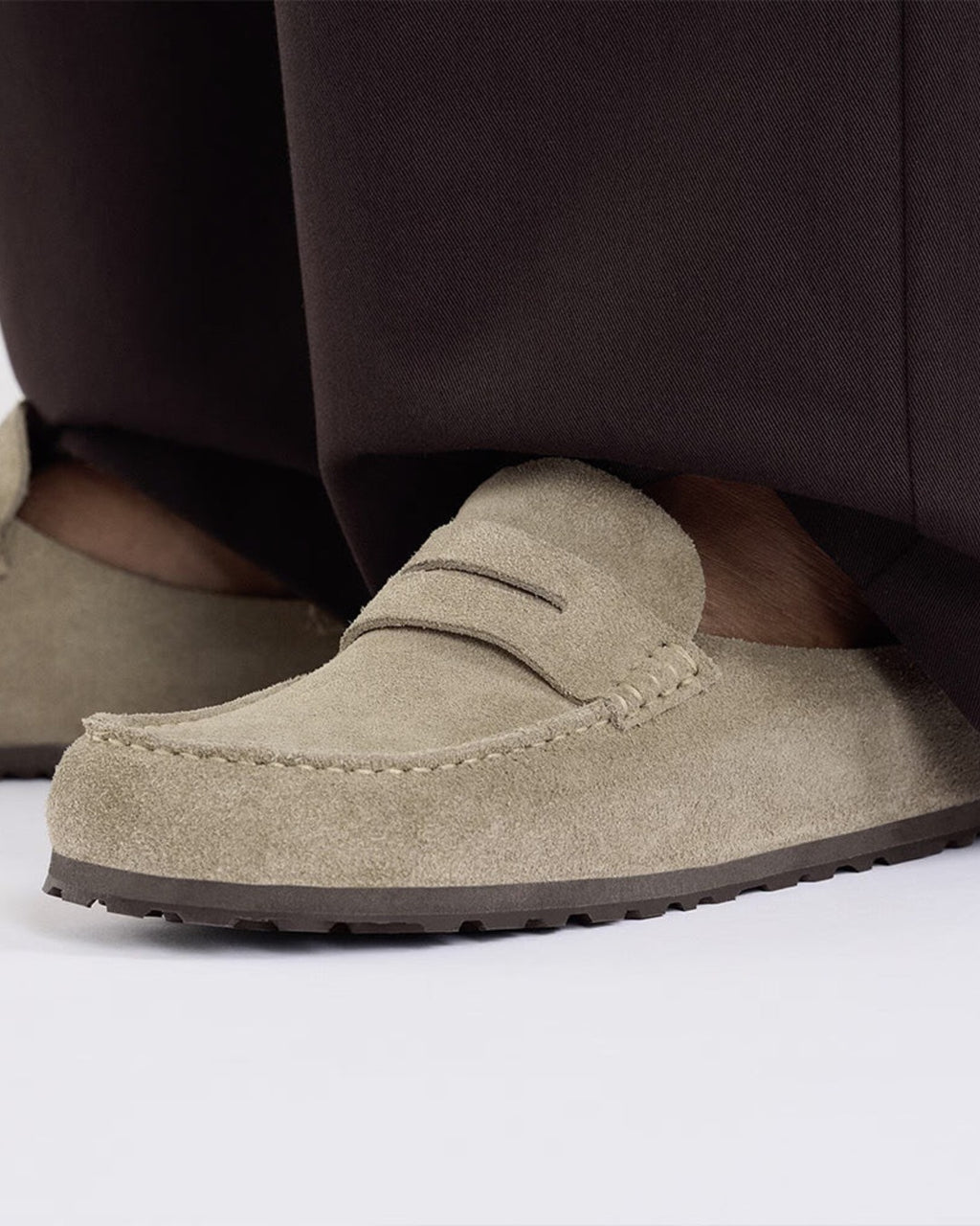 Birkenstock - Naples Suede Loafers - Taupe