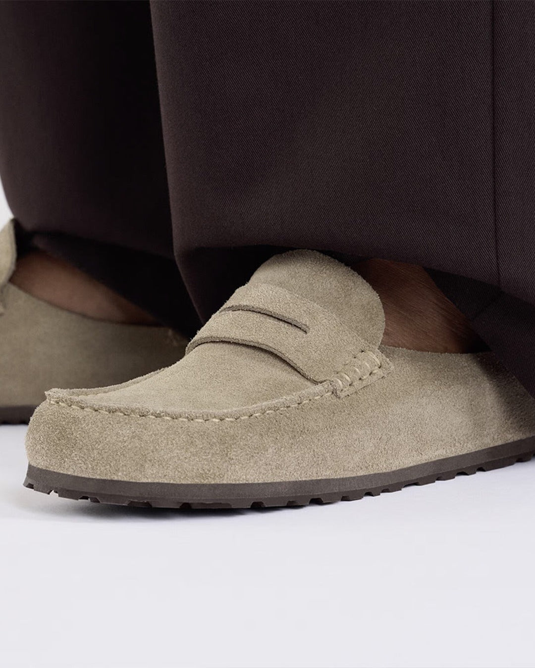 Birkenstock - Naples Suede Loafers - Taupe