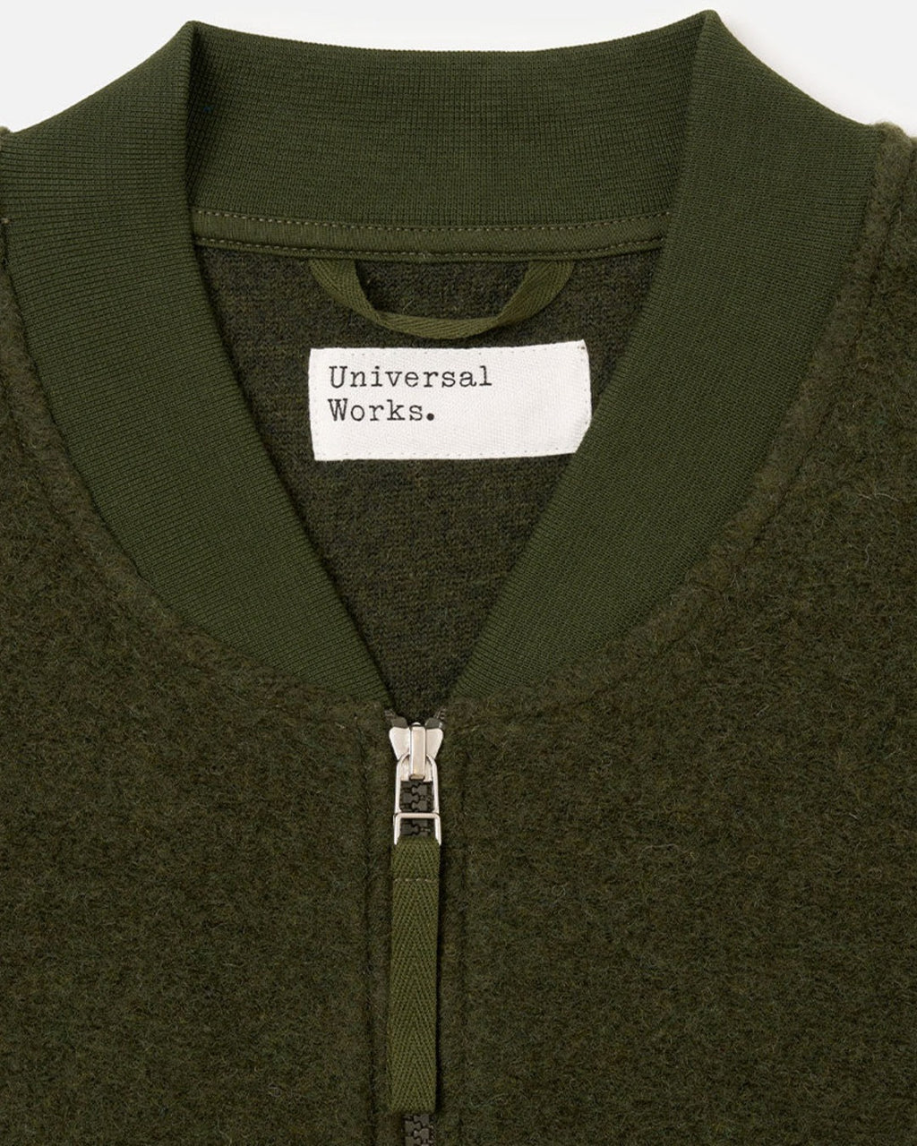 Universal Works - Gilet Sans Manches Zip - Olive