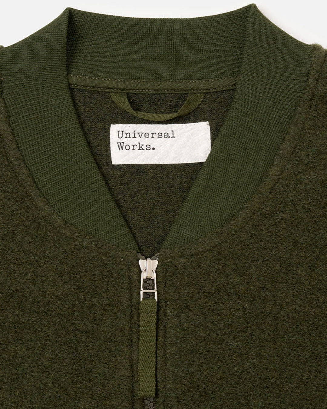 Universal Works - Gilet Sans Manches Zip - Olive