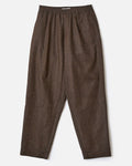 Universal Works - Pantalon Pleated Track Tweed - Marron