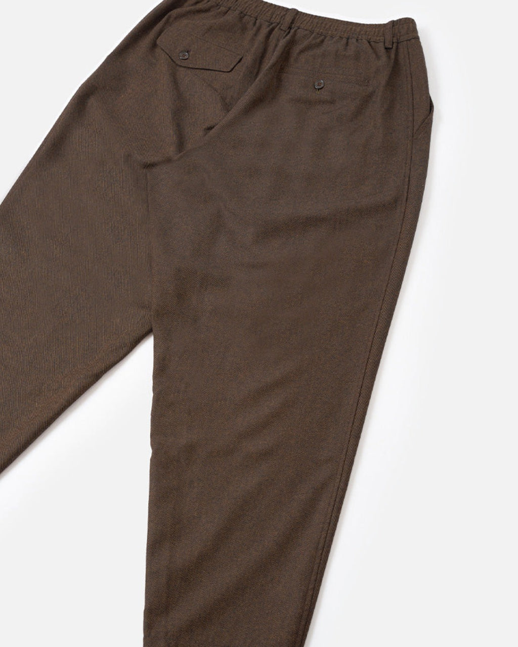 Universal Works - Pantalon Pleated Track Tweed - Marron