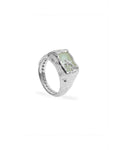 Two Jeys - Bague Yellow Baguette Stone - Argent