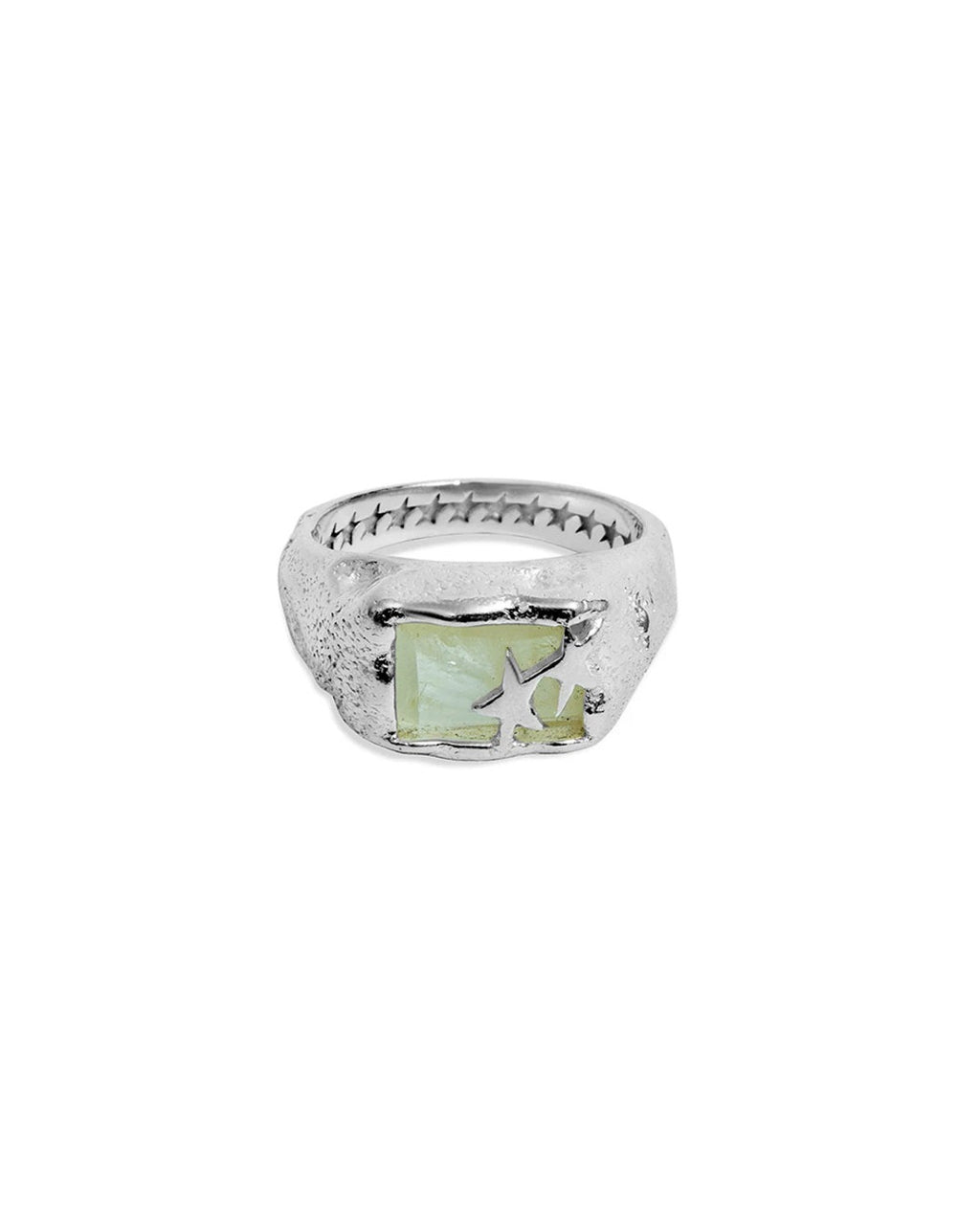 Two Jeys - Bague Yellow Baguette Stone - Argent