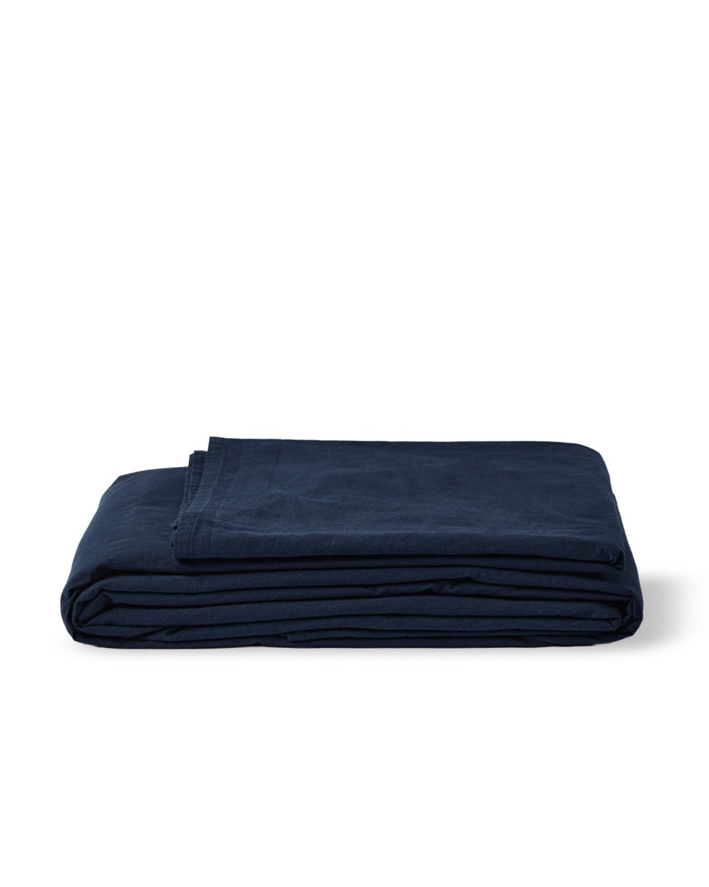 Merci - Cotton percale flat sheet - Midnight Blue