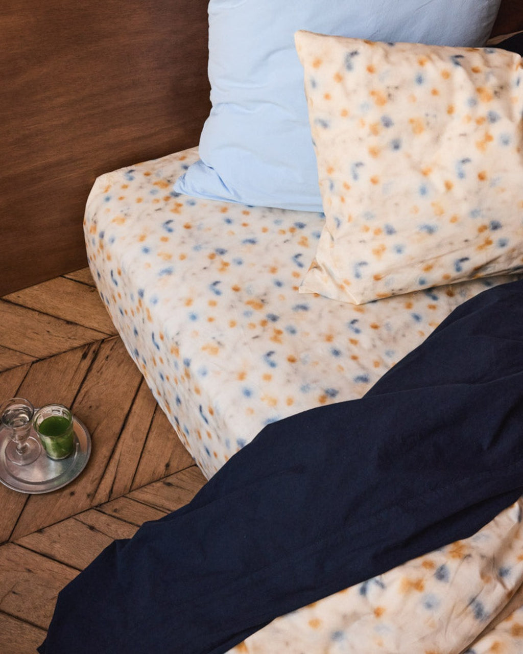 Merci - Cotton percale fitted sheet - Herbarium