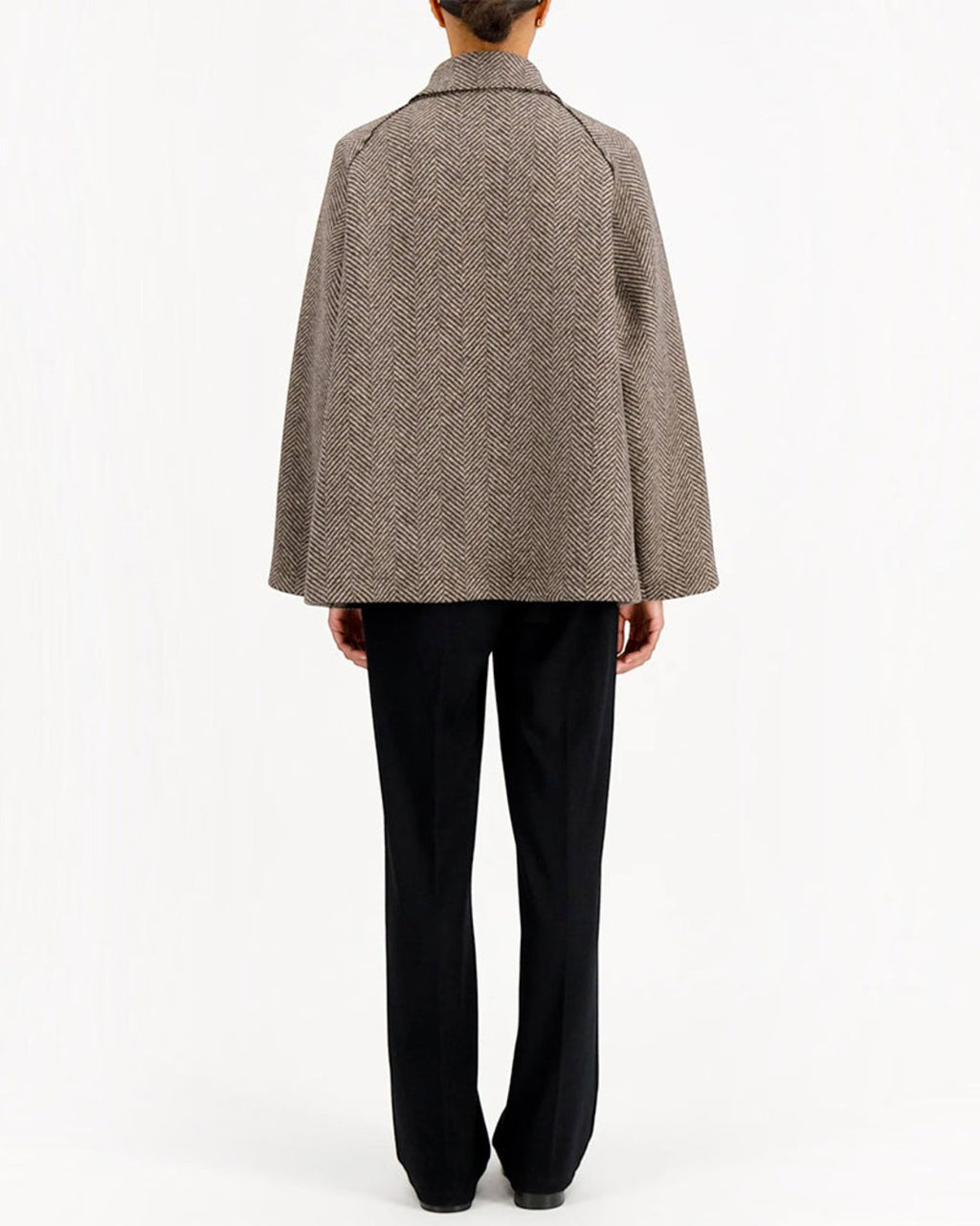 Harris Wharf London - Raglan Coat - Cream & Brown