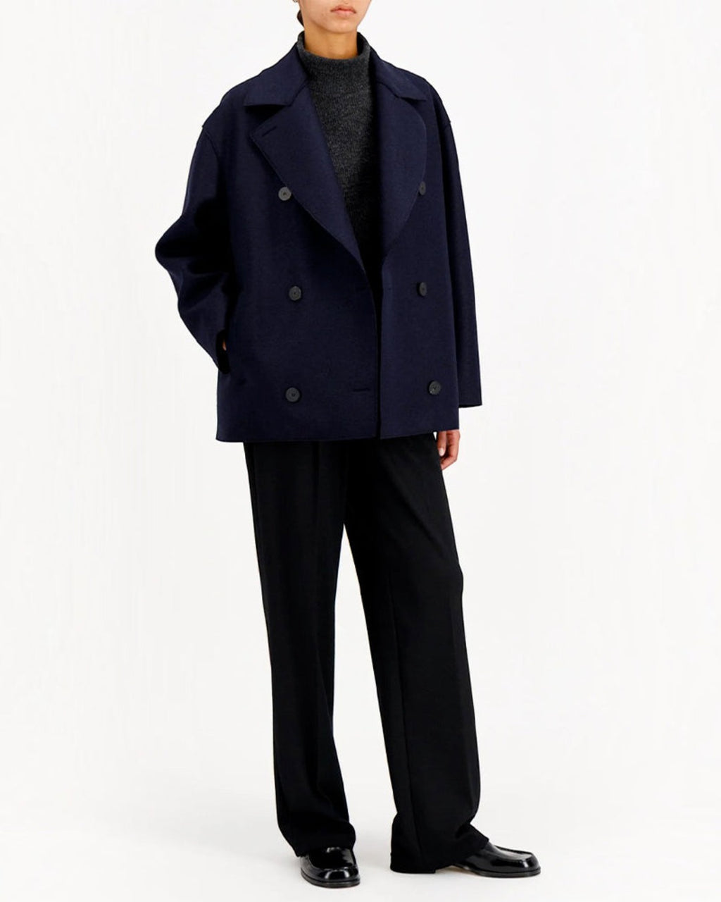 Harris Wharf London - Manteau Peacoat Oversized - Marine
