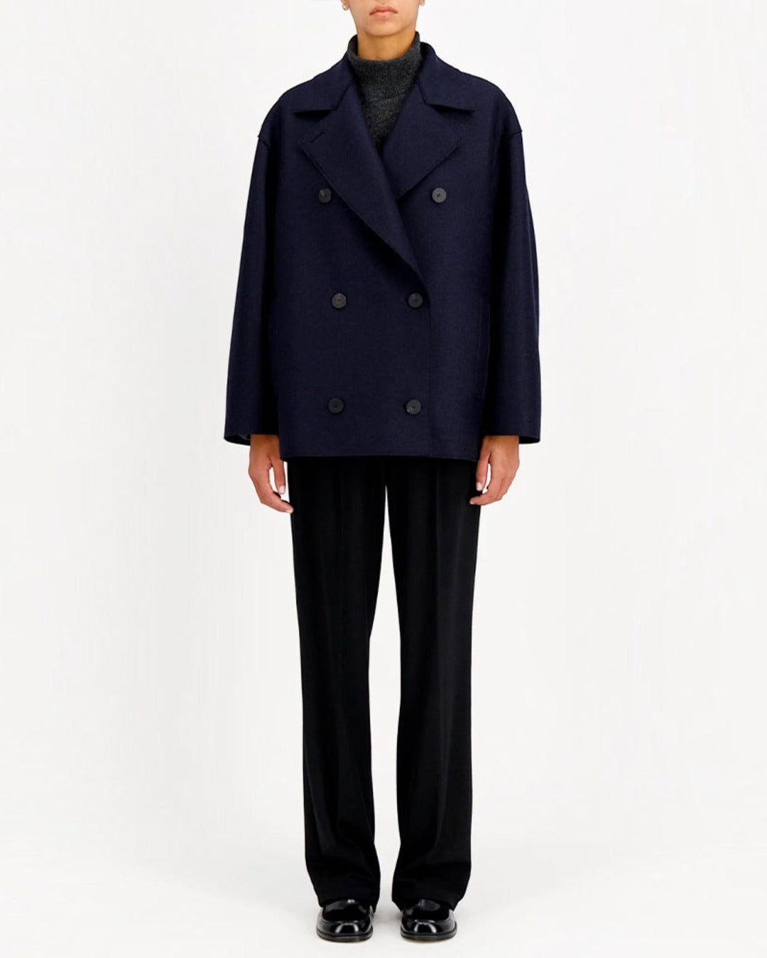 Harris Wharf London - Manteau Peacoat Oversized - Marine