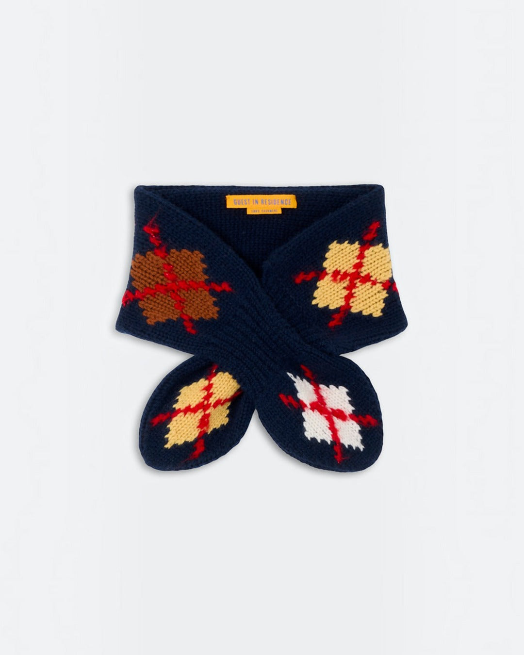 Guest In Residence - Argyle Neck Scarf - Navy