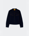 Guest In Residence - Western Cropped Shirt - Navy