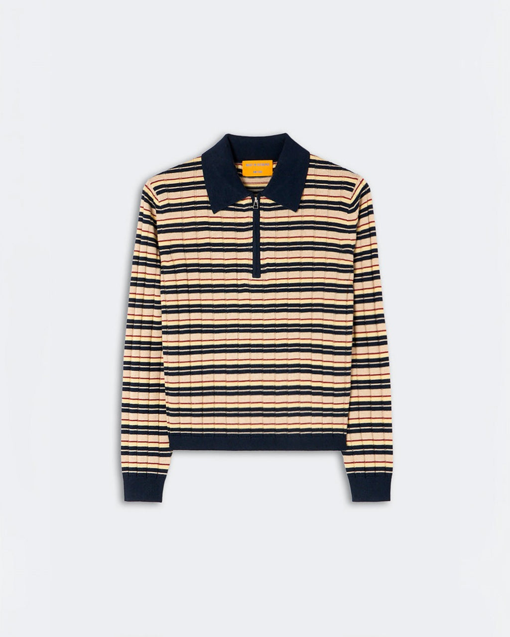 Guest In Residence - Sweater Track Polo - Navy Combo