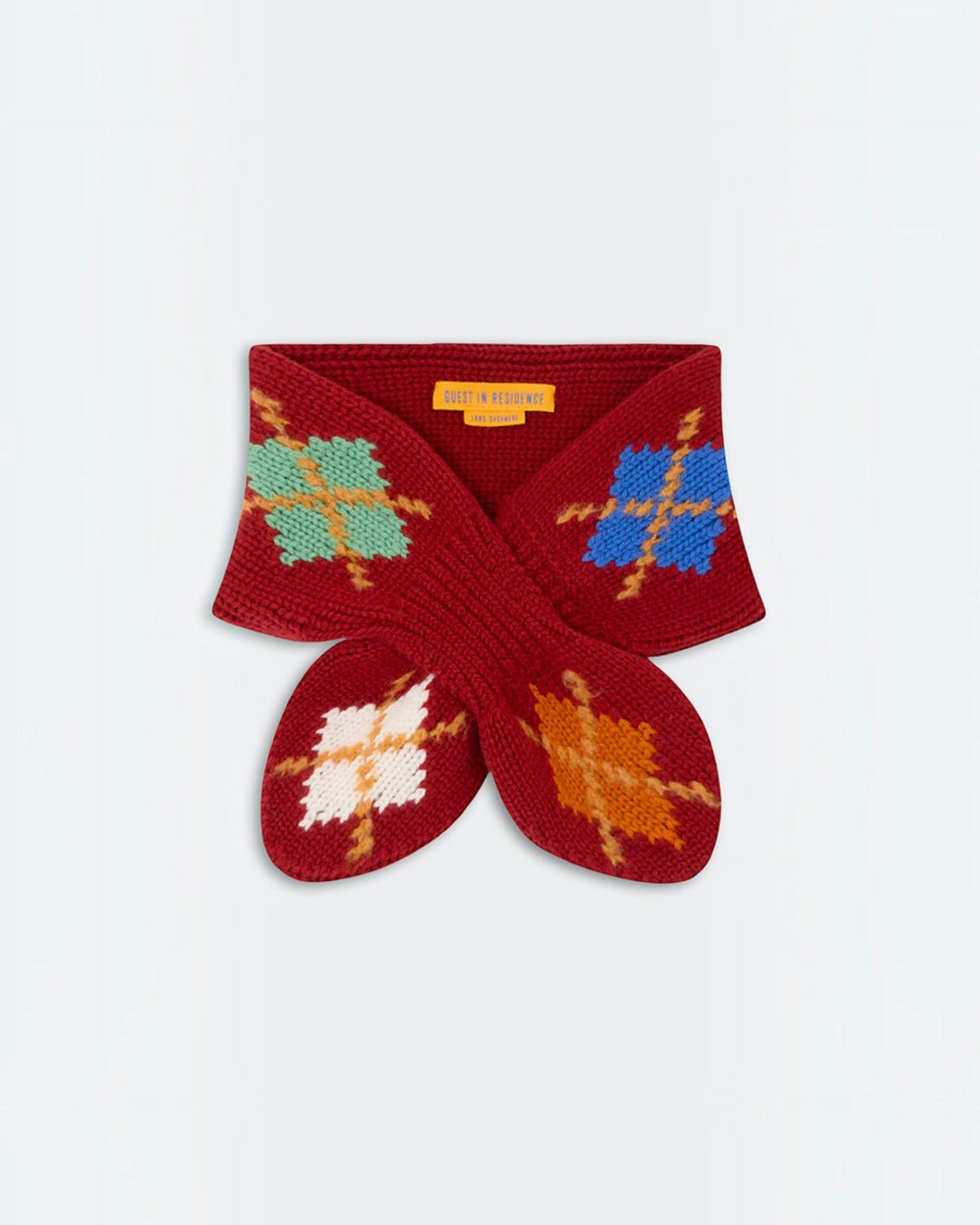 Guest In Residence - Argyle Neck Scarf - Carmine