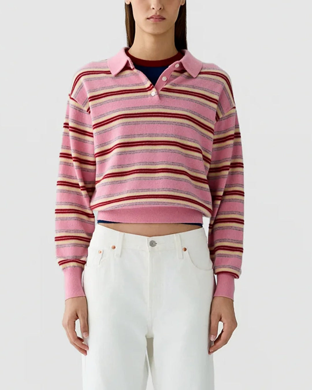 Guest In Residence - Polo Collegiate Rayé - Sprinkle Combo