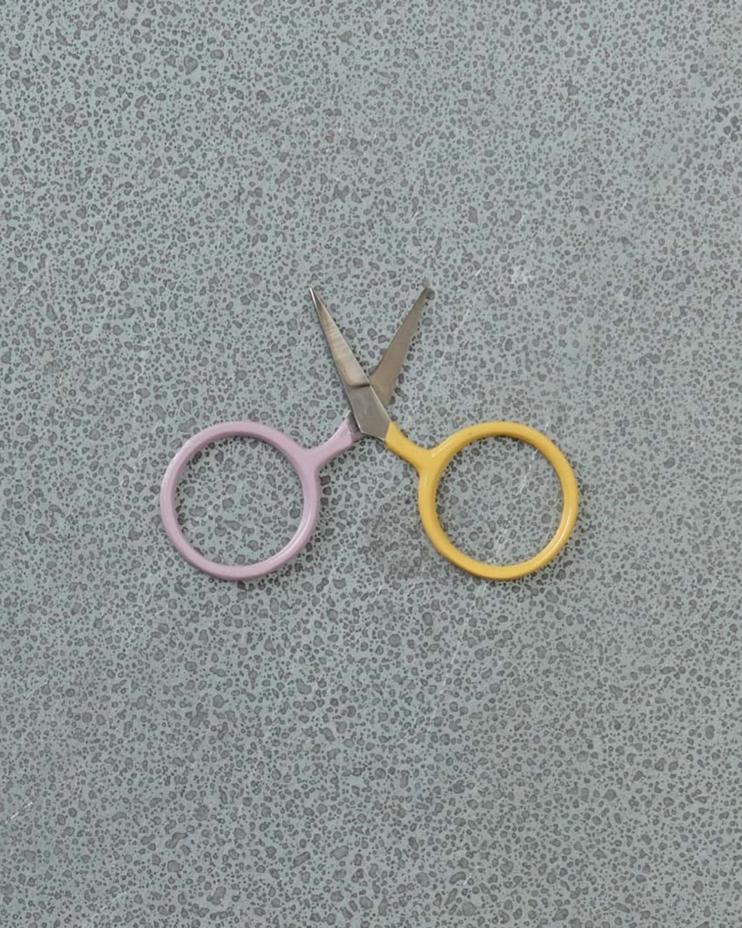 Degen - Mini Round Scissors - Yellow & Lilac
