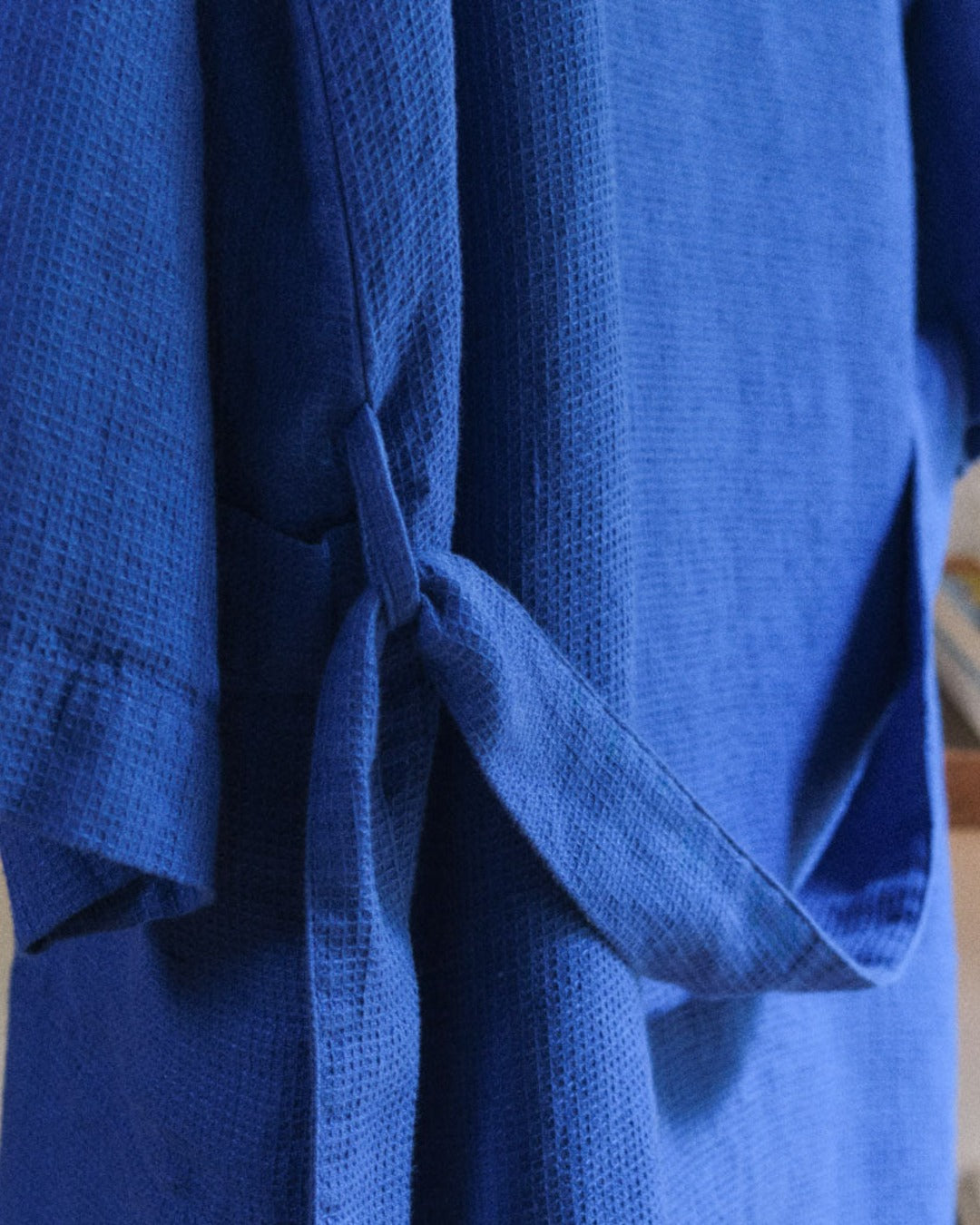 Merci - Peignoir En Lin - Bleu Cobalt 60