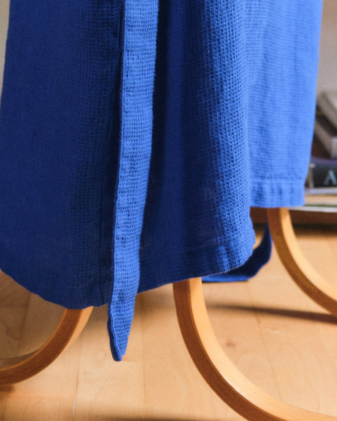 Merci - Peignoir En Lin - Bleu Cobalt 60