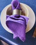 Merci - Serviette De Table En Lin Lavé - Violet Orage