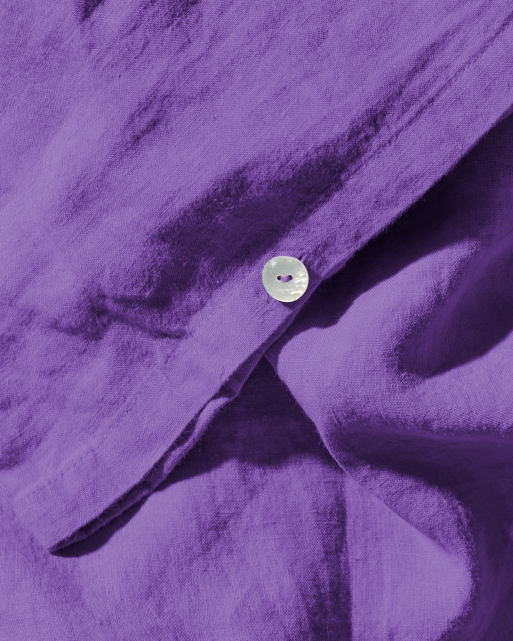 Merci - Washed linen duvet cover - Storm Violet