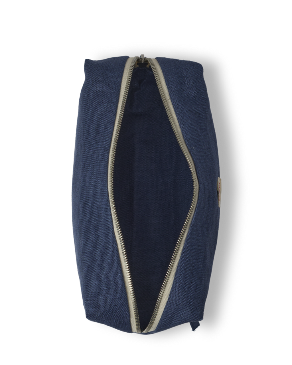 Merci - Washed linen toiletry bag - Blue Pacific